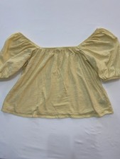 Old Navy Womens L Yellow Puff