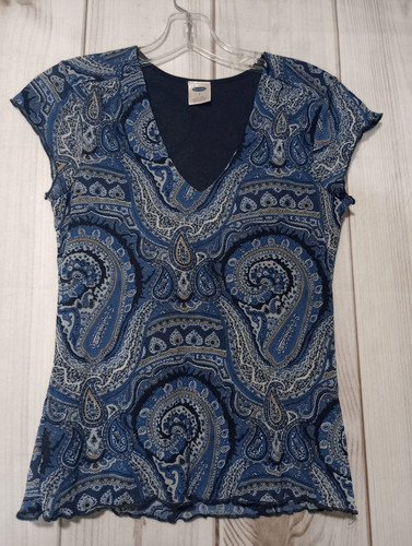 Old navy blue paisley - paisley, neck