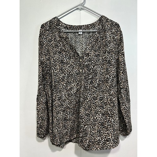 Old navy leopard print blouse - old,