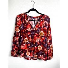 Old Navy Floral Split Neck