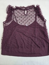 Old Navy Womens XL Plum Swiss