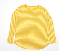 Old Navy Women Yellow Striped